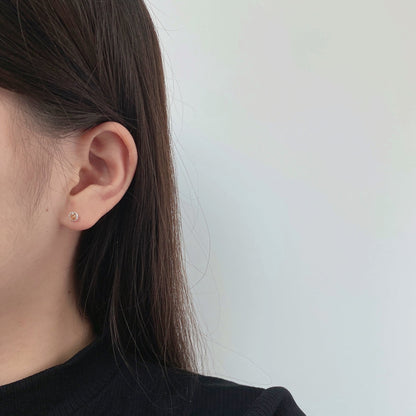 [ElanLuxe Jewelry]Sparkling Colorful Round Shape Earrings