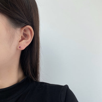 [ElanLuxe Jewelry]Sparkling Colorful Round Shape Earrings