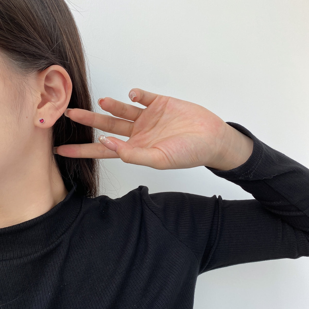 [ElanLuxe Jewelry]Sparkling Colorful Round Shape Earrings