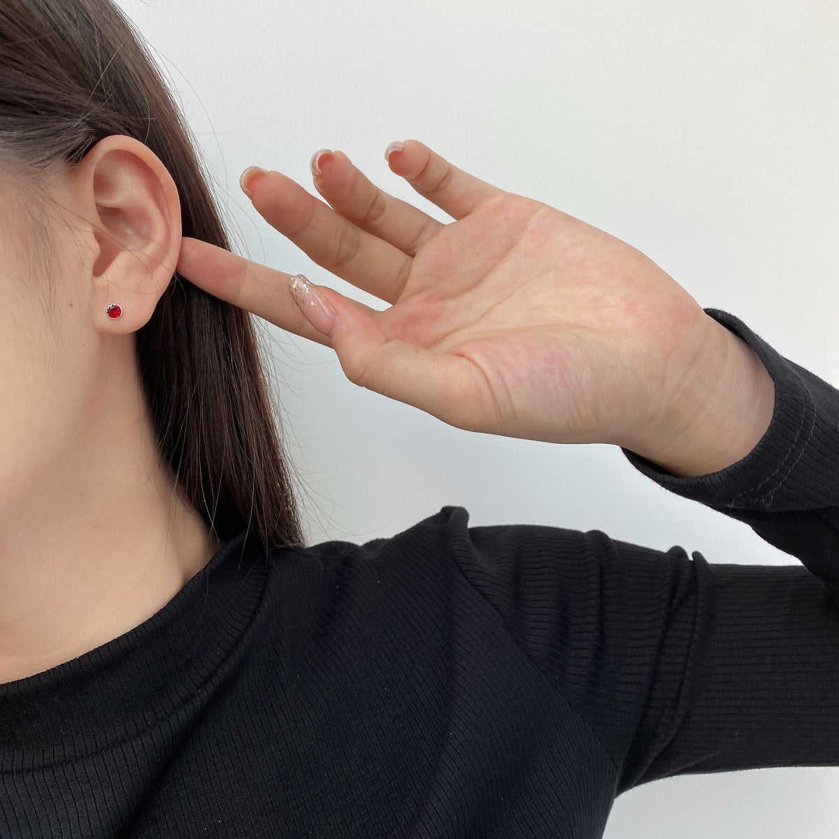 [ElanLuxe Jewelry]Sparkling Colorful Round Shape Earrings