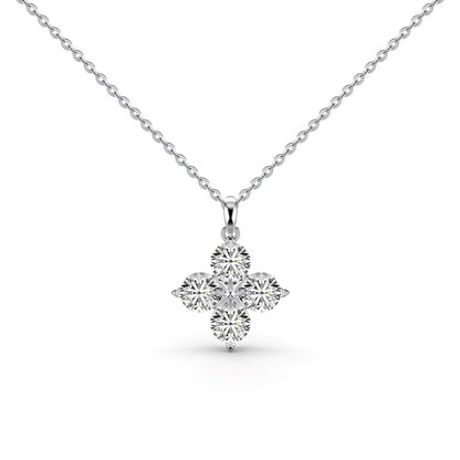 [ElanLuxe Jewelry]Four-Leaf Clover And Eight-Pointed Star Necklace