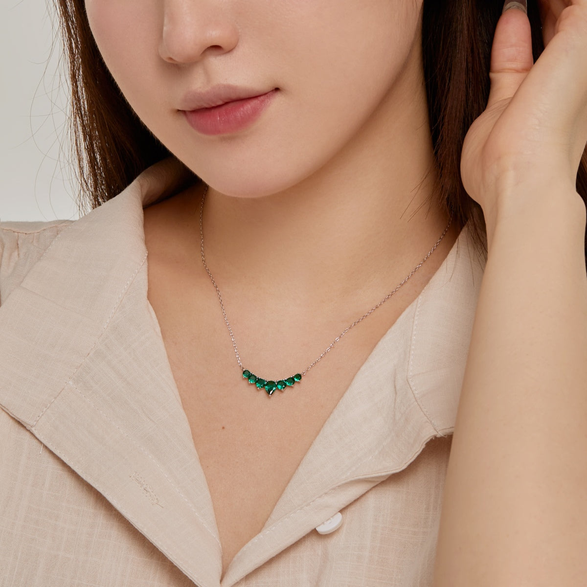 [ElanLuxe Jewelry]Dainty Colorful Heart Necklace