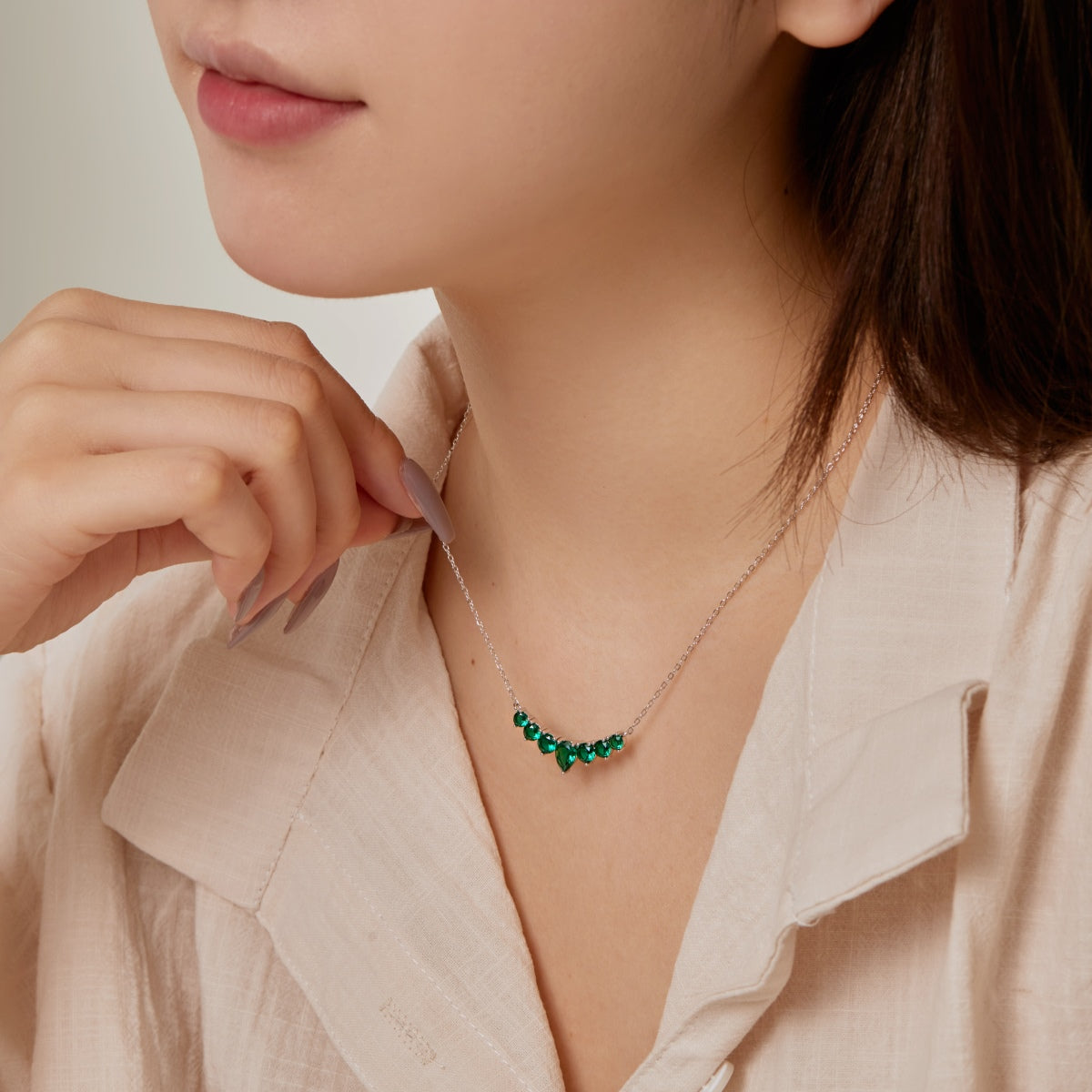[ElanLuxe Jewelry]Dainty Colorful Heart Necklace
