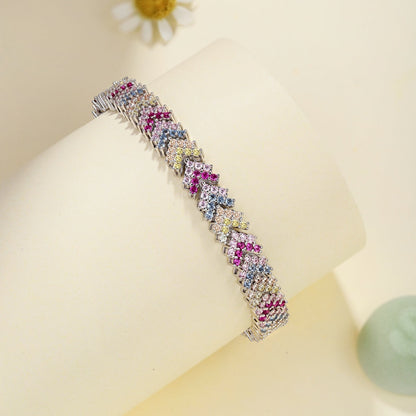 [ElanLuxe Jewelry]Ornate Sparkling Round Cut Party Bracelet