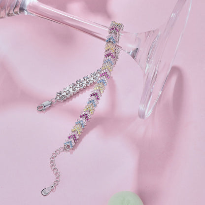 [ElanLuxe Jewelry]Ornate Sparkling Round Cut Party Bracelet
