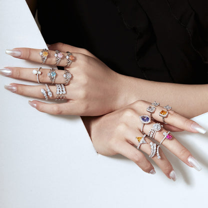 [ElanLuxe Jewelry]Unique Vivid Snake Shape Daily Ring