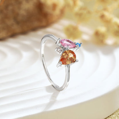 [ElanLuxe Jewelry]Radiant Colorful Multi Cut Daily Ring