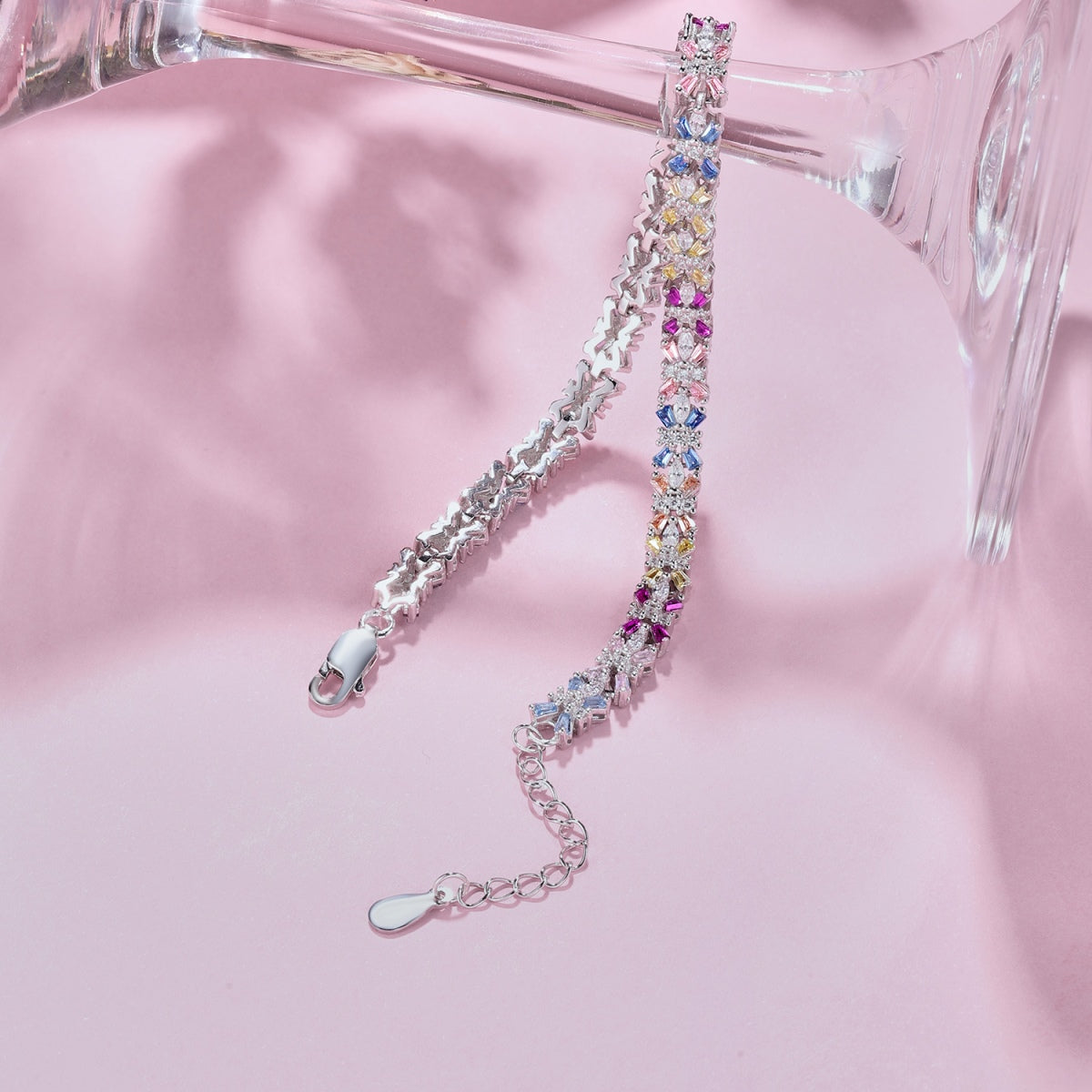 [ElanLuxe Jewelry]Radiant Colorful Emerald Cut Party Bracelet