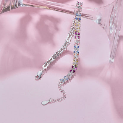 [ElanLuxe Jewelry]Radiant Colorful Emerald Cut Party Bracelet