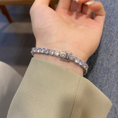 [ElanLuxe Jewelry]Ornate Sparkling Round Cut Wedding Bracelet