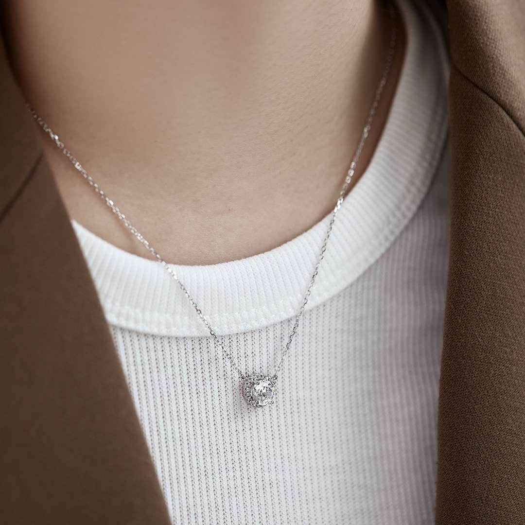 [ElanLuxe Jewelry]Luxurious Round Cut Necklace