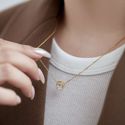 [ElanLuxe Jewelry]Luxurious Round Cut Necklace