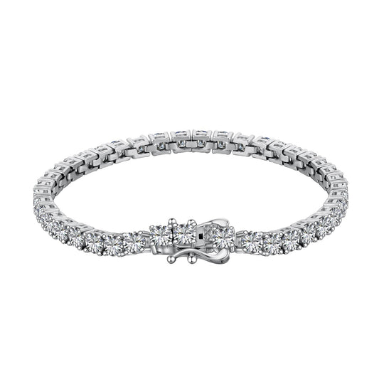 [ElanLuxe Jewelry]Luxurious Ornate Round Cut Tennis Bracelet