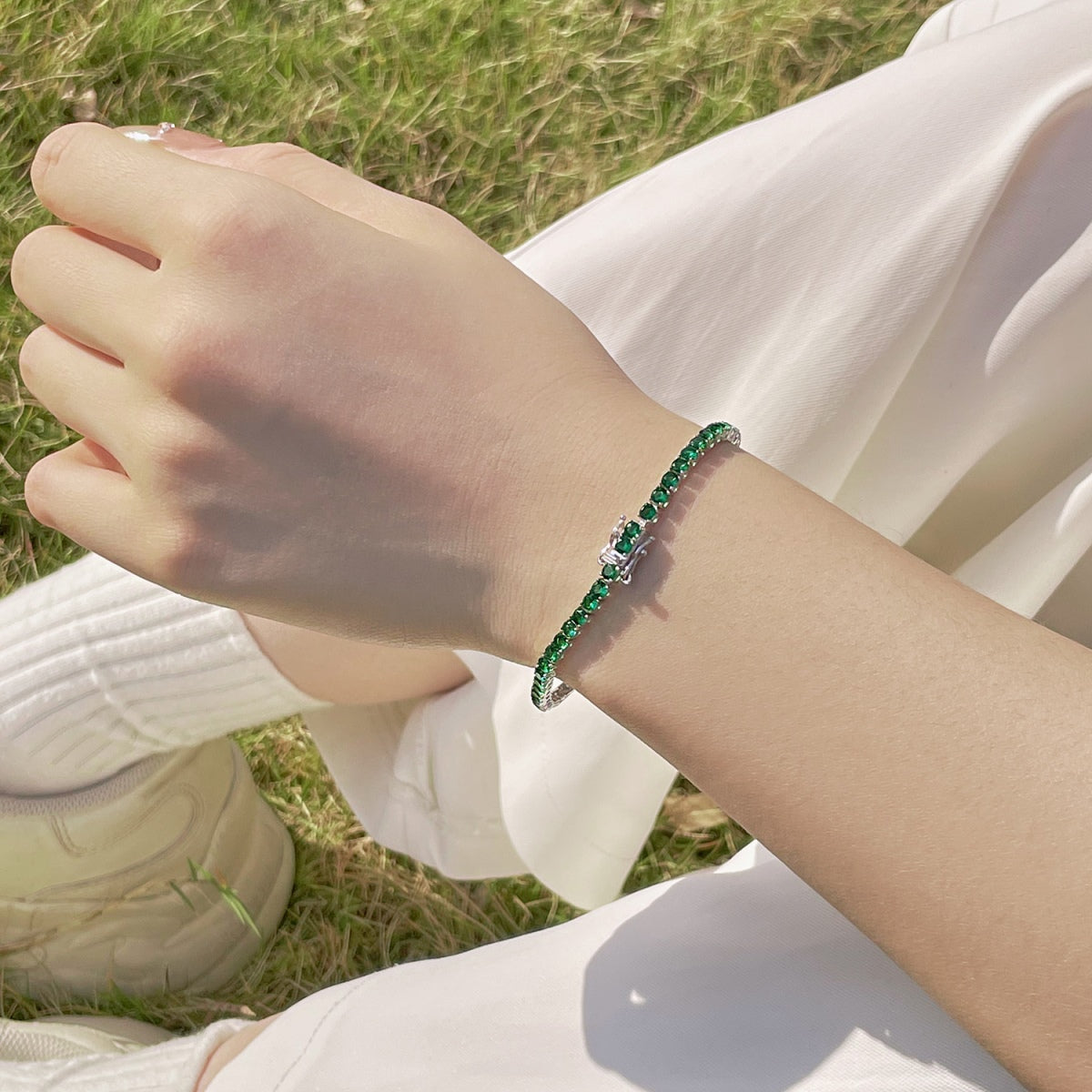[ElanLuxe Jewelry]Radiant Colorful Round Cut Party Bracelet
