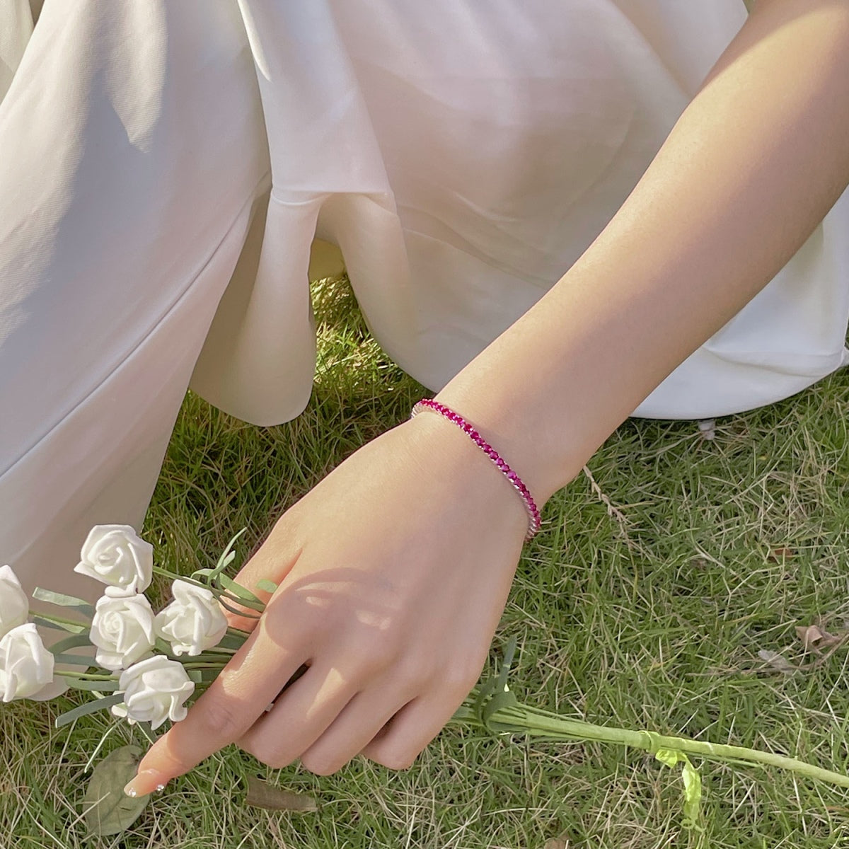 [ElanLuxe Jewelry]Radiant Colorful Round Cut Party Bracelet