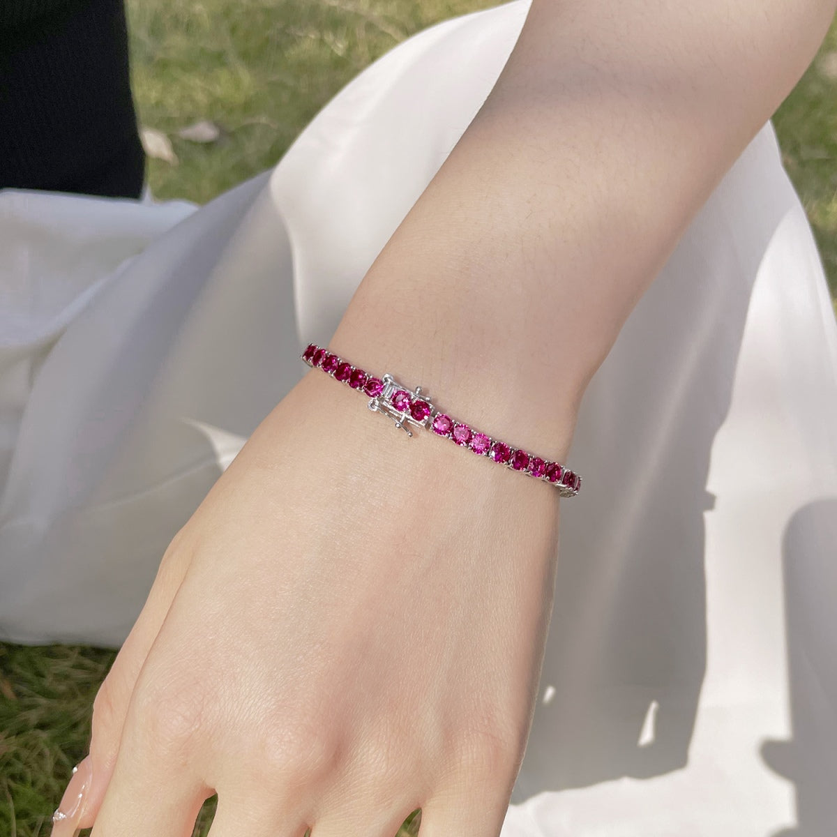 [ElanLuxe Jewelry]Radiant Colorful Round Cut Party Bracelet