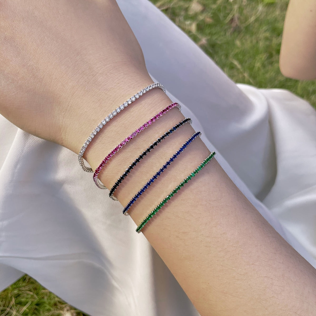 [ElanLuxe Jewelry]Radiant Colorful Round Cut Party Bracelet