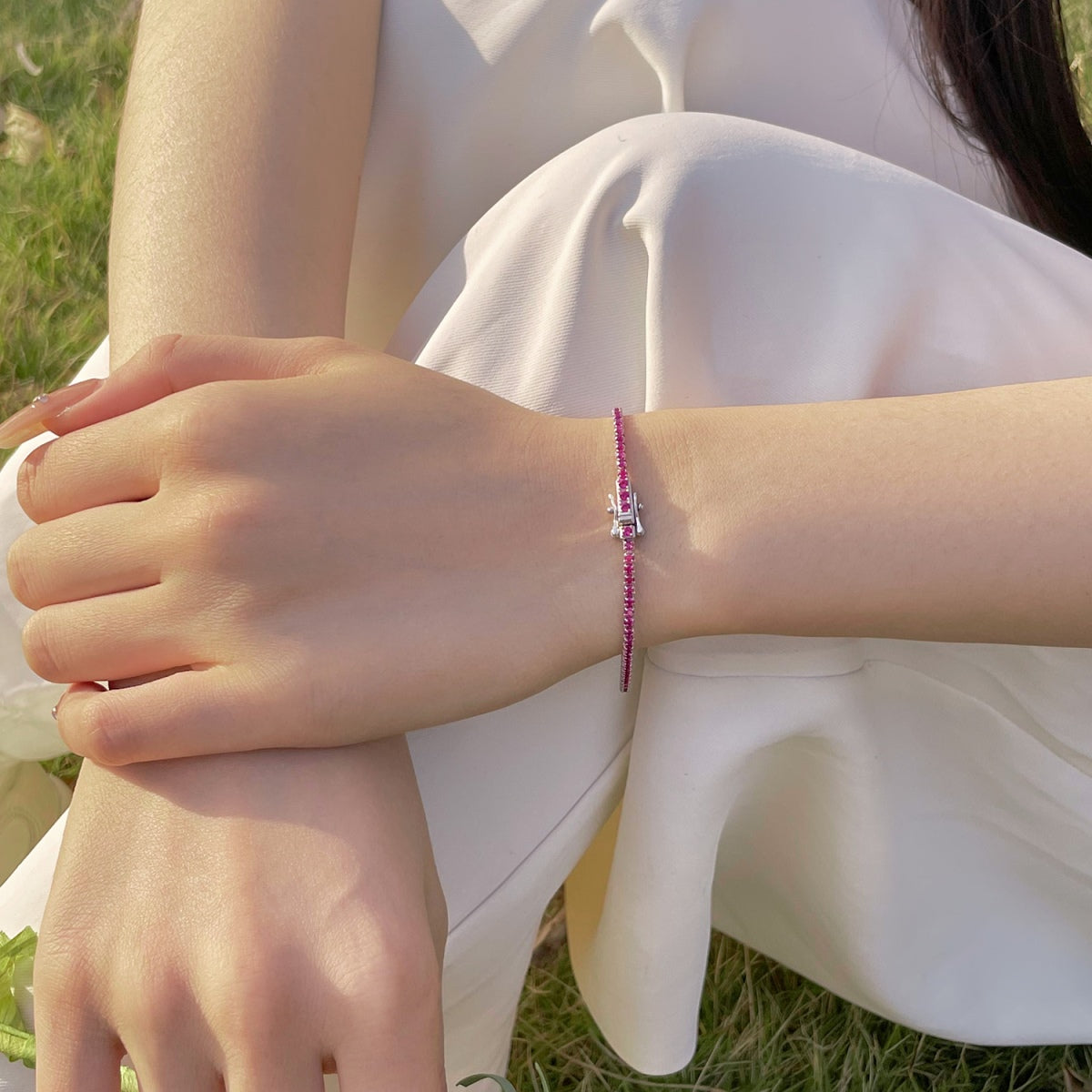 [ElanLuxe Jewelry]Radiant Colorful Round Cut Party Bracelet