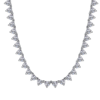 [ElanLuxe Jewelry]Ornate Heart Cut Tennis Necklace