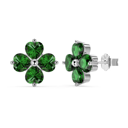 [ElanLuxe Jewelry]Four-Leaf Clover Ball Earrings