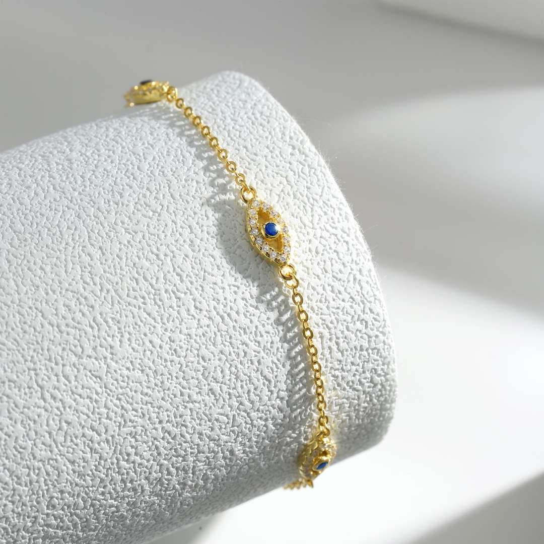[ElanLuxe Jewelry]Evil Eye Shape Pendent Necklace