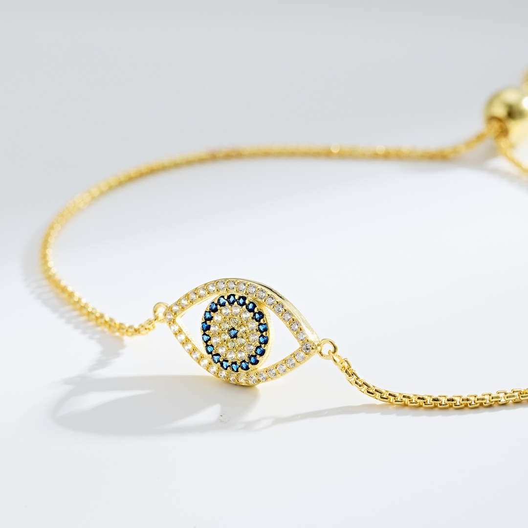 [ElanLuxe Jewelry]Dazzling Eye Shape Necklace