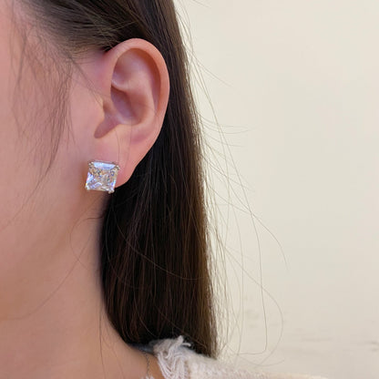 [ElanLuxe Jewelry]Delicate Square Shape Earrings