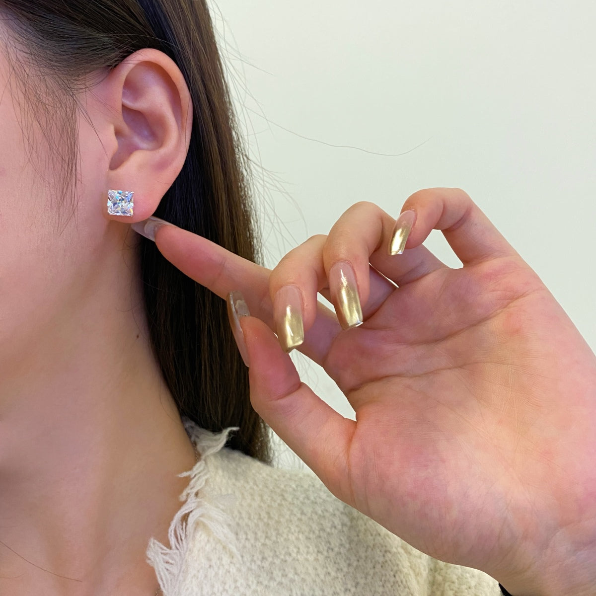 [ElanLuxe Jewelry]Ornate Square Shape Earrings