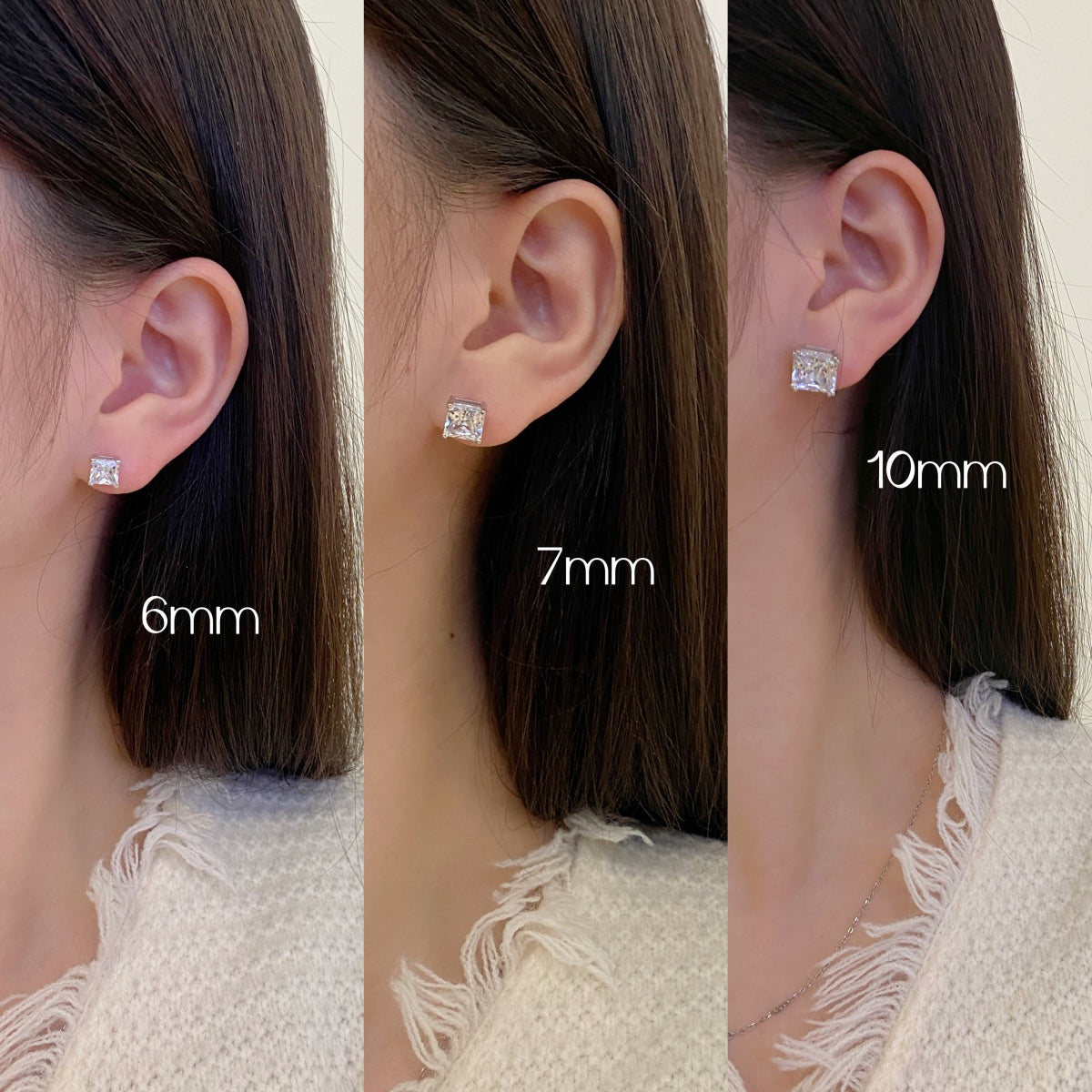 [ElanLuxe Jewelry]Delicate Square Shape Earrings