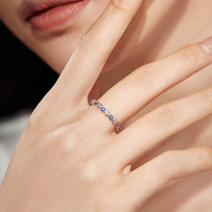 [ElanLuxe Jewelry]Radiant Colorful Round Shape Daily Ring