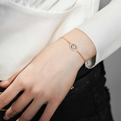 [ElanLuxe Jewelry]Dazzling Eye Shape Necklace