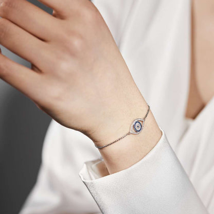 [ElanLuxe Jewelry]Dazzling Eye Shape Necklace