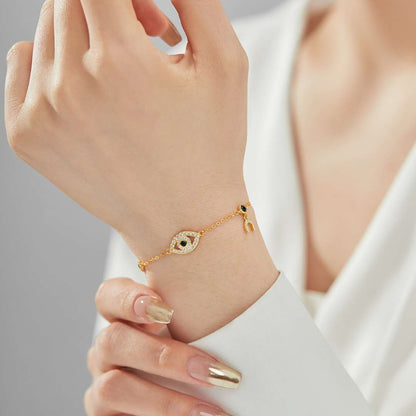 [ElanLuxe Jewelry]Dainty Eye Shape Necklace