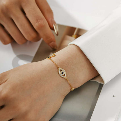 [ElanLuxe Jewelry]Dainty Eye Shape Necklace