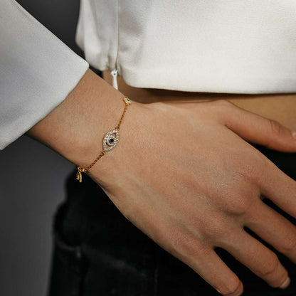 [ElanLuxe Jewelry]Dainty Eye Shape Necklace