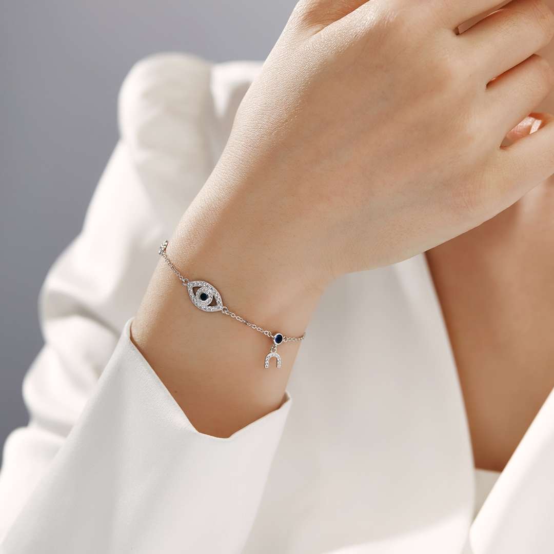 [ElanLuxe Jewelry]Dainty Eye Shape Necklace