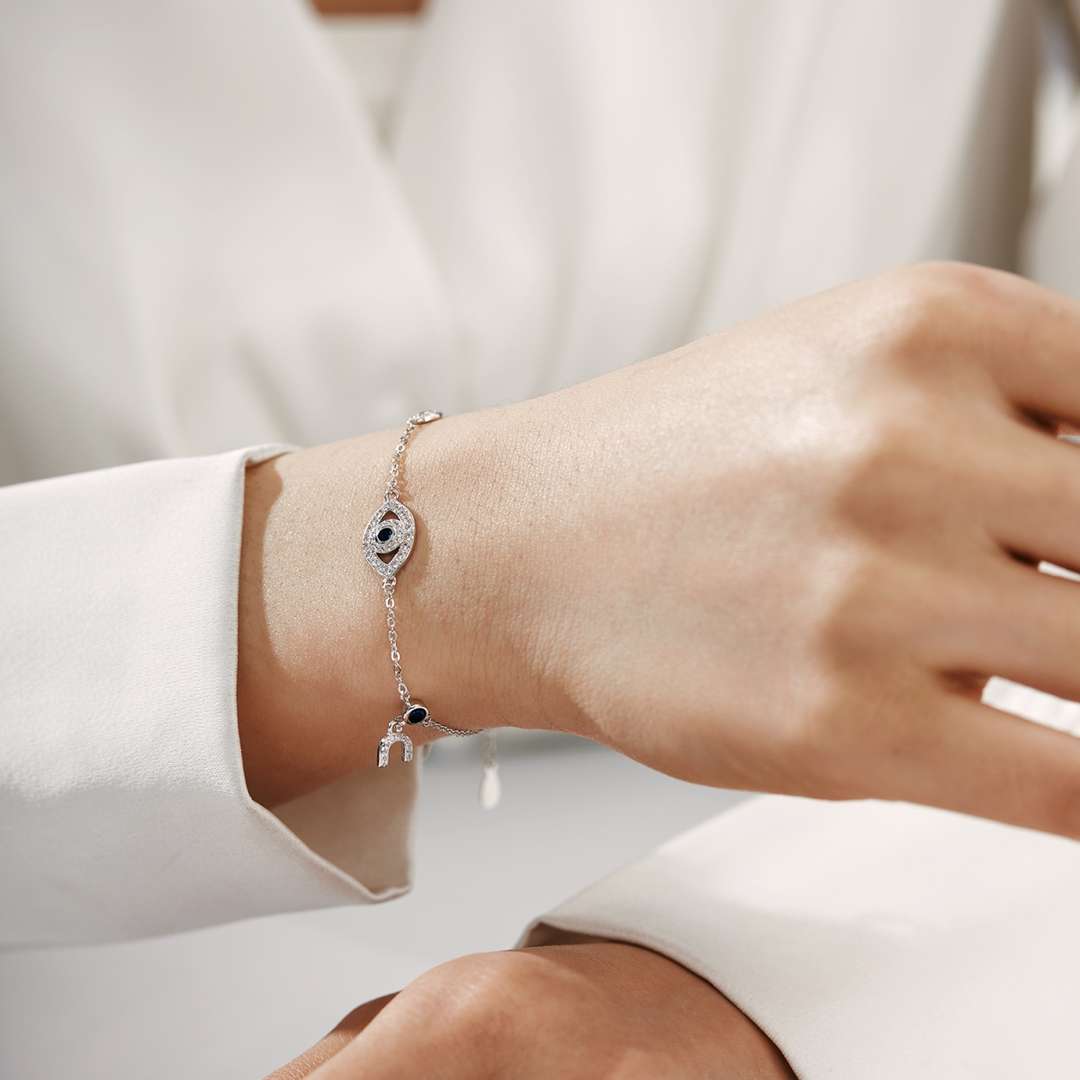 [ElanLuxe Jewelry]Dainty Eye Shape Necklace