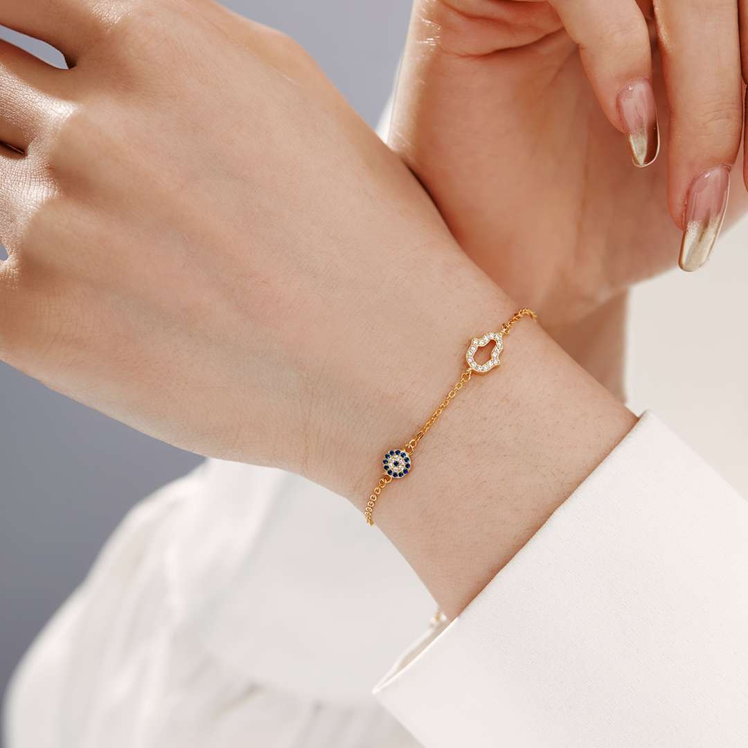 [ElanLuxe Jewelry]Gost Shape & Round Shape Necklace