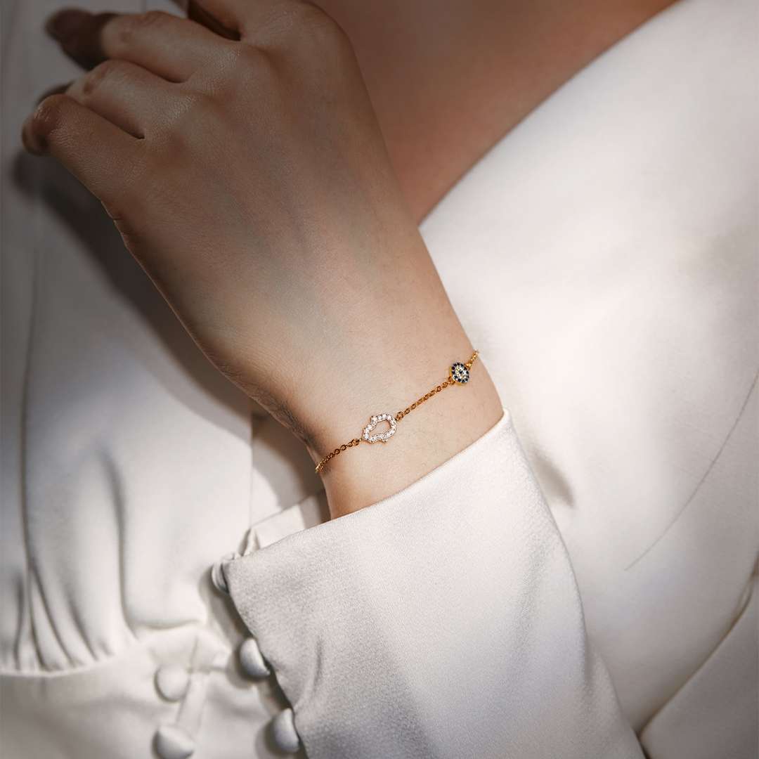[ElanLuxe Jewelry]Gost Shape & Round Shape Necklace