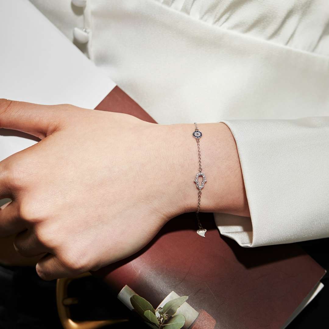 [ElanLuxe Jewelry]Gost Shape & Round Shape Necklace