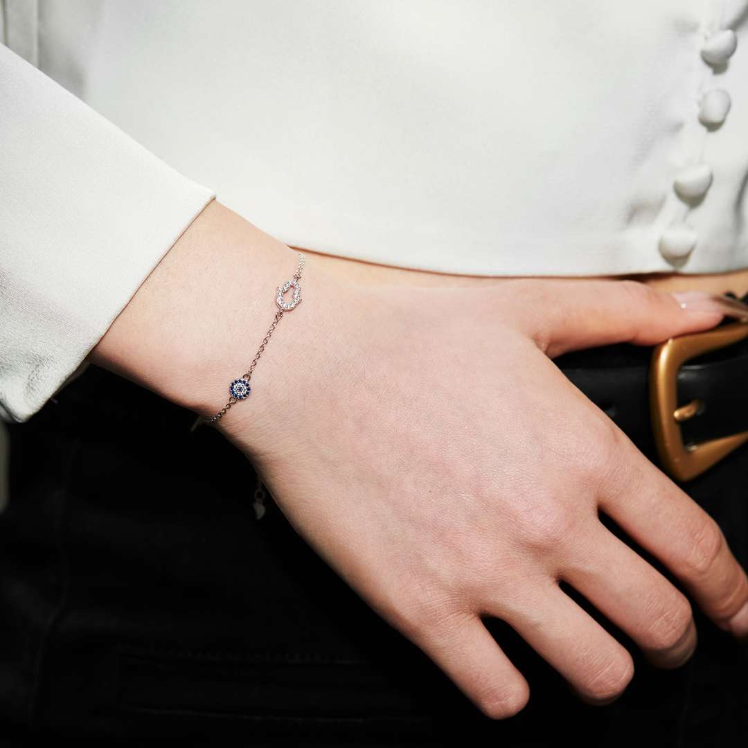 [ElanLuxe Jewelry]Gost Shape & Round Shape Necklace