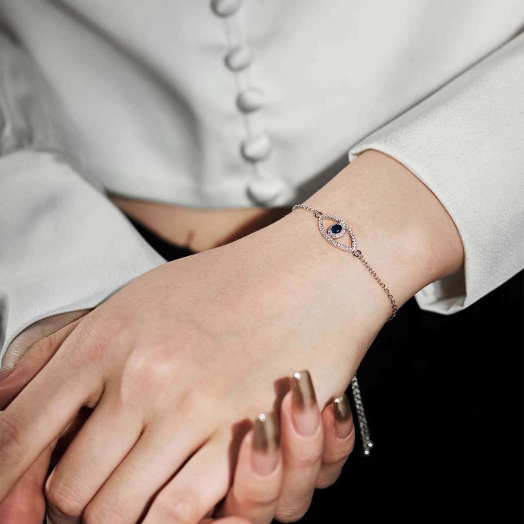 [ElanLuxe Jewelry]Devil's Eye Hollow Design Bracelet