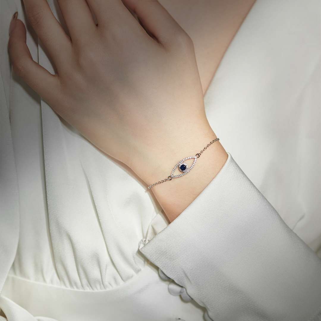 [ElanLuxe Jewelry]Devil's Eye Hollow Design Bracelet