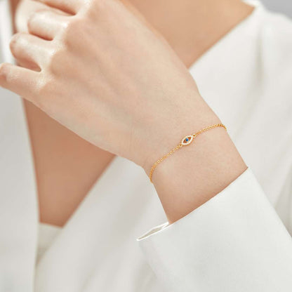 [ElanLuxe Jewelry]Evil Eye Shape Necklace
