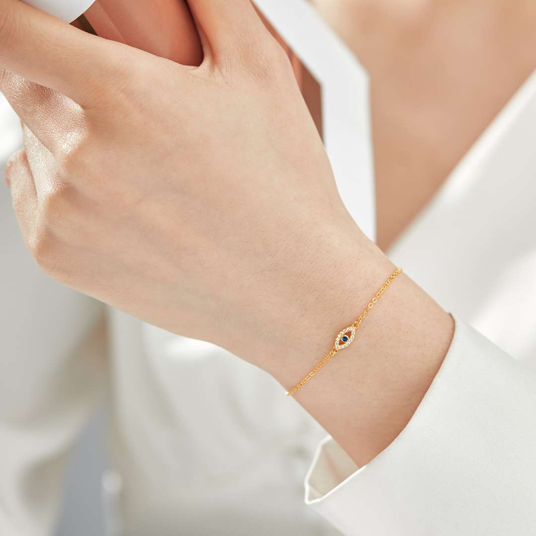 [ElanLuxe Jewelry]Evil Eye Shape Necklace