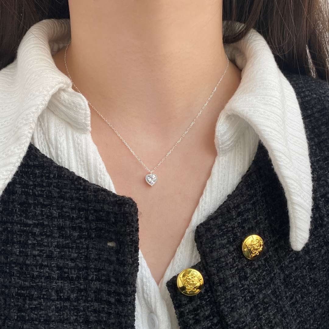 [ElanLuxe Jewelry]Ornate Heart Shape Necklace