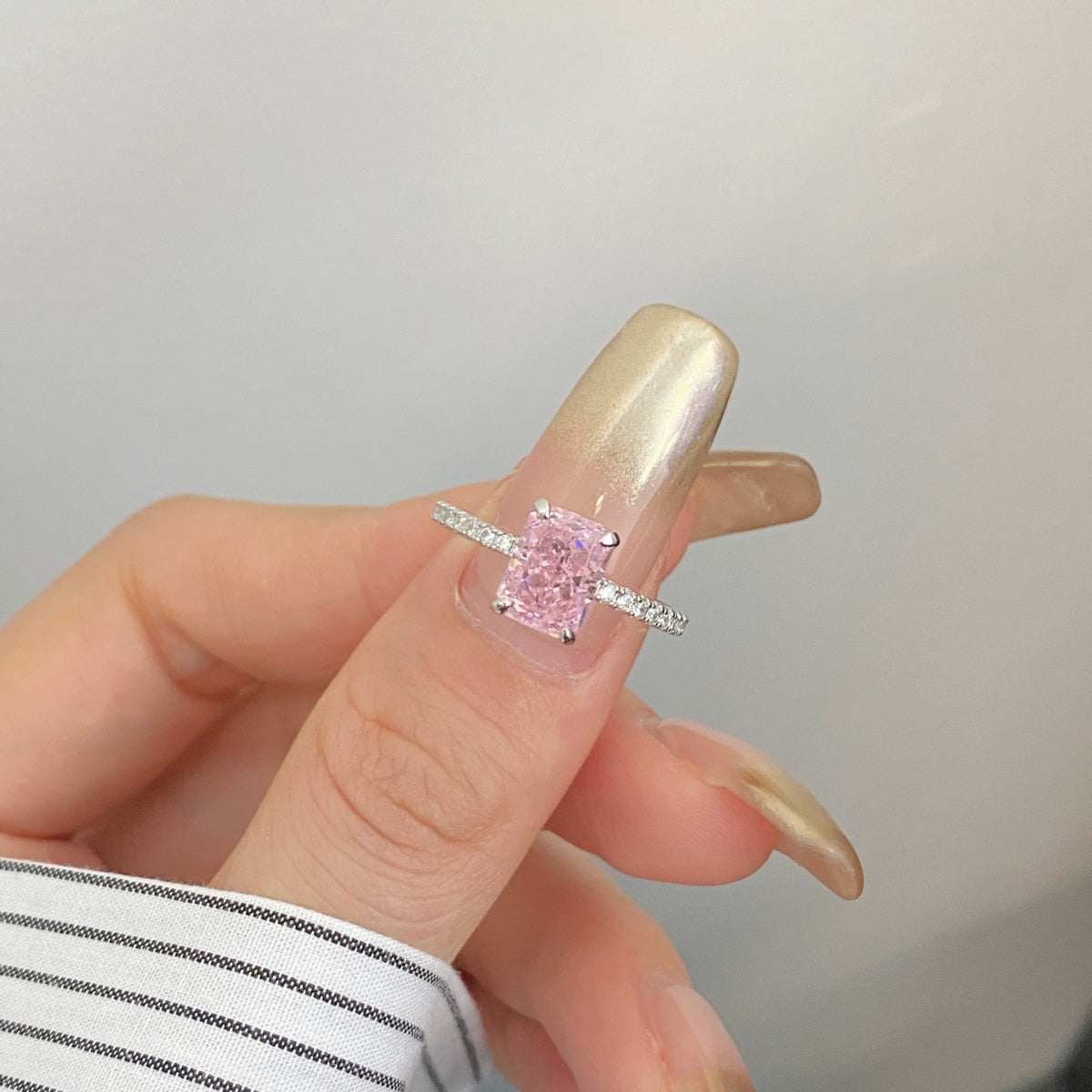 [ElanLuxe Jewelry]2.0 Carat Dazzling Sparkling Radiant Cut Party Ring