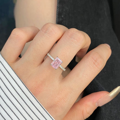[ElanLuxe Jewelry]2.0 Carat Dazzling Sparkling Radiant Cut Party Ring