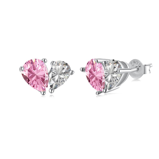[ElanLuxe Jewelry]Dazzling Elegant Heart Cut Lover Earrings