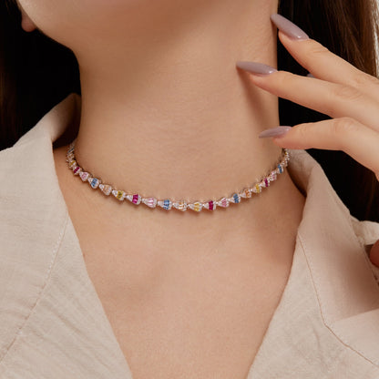 [ElanLuxe Jewelry]Radiant Colorful Rainbow Necklace